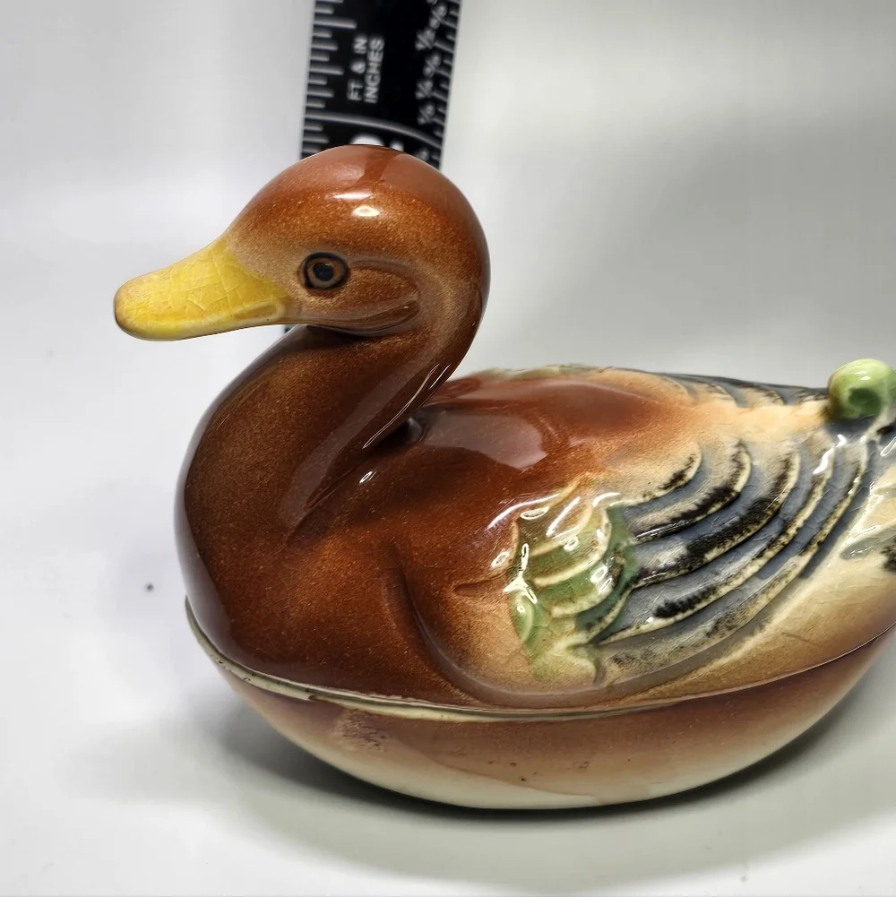 Ceramic Mallard Trinket Box